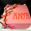 Pink Cherry Blossom cake for a girls Princess Mulan themed birthday
