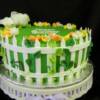 Garden themed birthday cake- close up. 