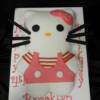 Hello Kitty Birthday Cake - 10"X 12" Made with our Chocolate Chiffon Cake and filled with Strawberry Buttercream icing. 