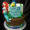 Little Mermaid 2 tier birthday Cake.
