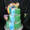 3 tiered Peter Pan themed 4th birthday cake. 