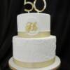2 tier 50th wedding anniversary cake. 