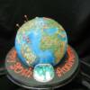 Sculpted Globe cake for a 30th anniversary celebration. 