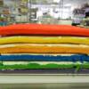 The layers coming together for the Rainbow Layer Cake made for UBCO's Grand Opening of their Pride Resource Center. 