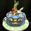 Mad Hatter/ Cheshire Cat Birthday Cake.
