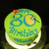 8"round Golfing themed 80th Birthday Cake. 