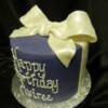 Purple and White Birthday Cake