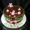 Our Pigs in Mud Birthday Cake using Kit Kat bars!