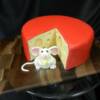 Cheese Wheel & Mouse Birthday cake- even the "cheeseboard" is edible!