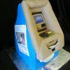ATM Bank Machine cake.
This cake was another "Goodbye" cake made for Grant Thornton, a local company here in Kelowna.
This side view shows the "Dog Found" poster we added as well as the side and back of the cake.