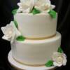 Ivory Rose 2 tier anniversary cake with sugar roses. 