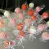 Red, Pink and White packaged cake pops for a girl's birthday party.