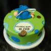 Baby Boy Shower Cake with fondant decorations. 